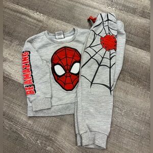 Marvel Spider-Man Boys Sweatshirt and Joggers & Shoes Set